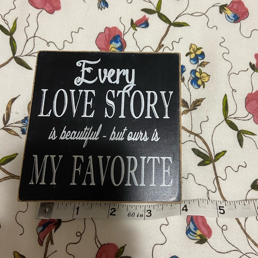 Black and White Decorative Sign 4”x4”